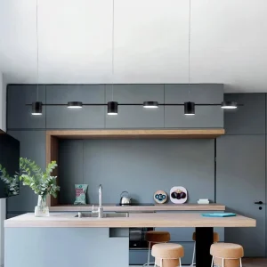 LED Minimalist Pendant Light Strips Hanging Chandelier