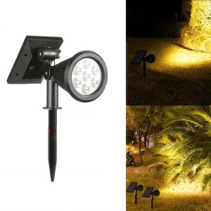 LED Outdoor Spotlights Solar Lawn Light Garden IP65 Waterproof