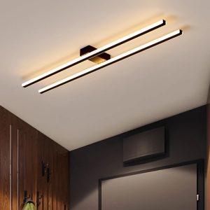 Nordic Ceiling Light Long LED Three-Color Temperature Dimming
