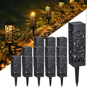 LED Solar Pathway Lights 12pcs Waterproof Walkway Lighting