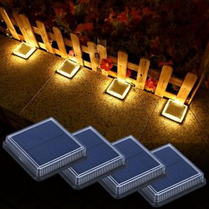 LED Step Light 360 Solar Powered Outdoor Waterproof Light