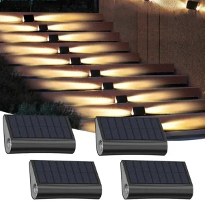 Outdoor Stair Lights LED Solar Waterproof 4PCS Double Side Light