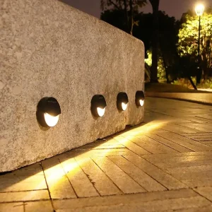 LED Step Lights Solar Powered Stair Wall Mounted Outdoor