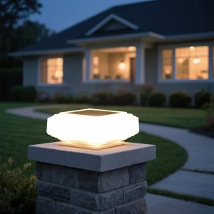 Solar Fence Post Light Waterproof CCT Selectable Automatic