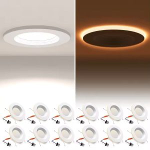 12 Pack LED Can Lights 5CCT Selectable Dimmable Retrofit Light