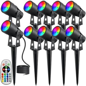 RGBW Landscape Light Low Voltage Waterproof Spotlights RC