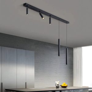 Minimalist LED Spotlight Pendant Long Strip Light Fixture