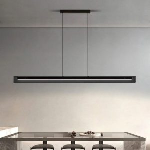 Modern Linear LED Pendant Light Fixture Minimalist Hanging Light