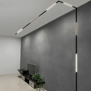LED Magnetic Track Rail Light 30W, 90° Floodlight & Spotlight Linear Luminaire for Modern Indoor Lighting