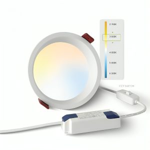 LED Recessed Ceiling Light Round 5CCT, Adjustable Color Temperature Downlight, Slim Anti Glare Recessed LED Light