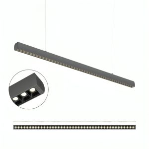 LED Linear Pendant Light, Modern Long Strip Hanging Lamp for Dining and Kitchen - 3.9ft