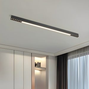 LED Linear Ceiling Light Modern Nordic Dimmable, Recessed Long Strip Ceiling Lamp