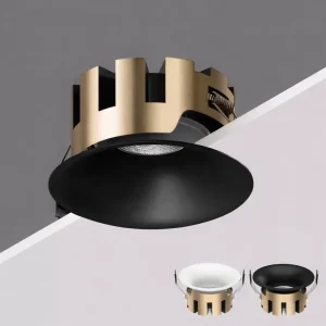 Recessed Dimmable LED COB Downlight – 7W/12W/15W Aluminum Ceiling Spotlight for Modern Homes