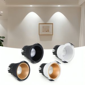 Recessed LED Downlight COB Anti-Glare Ceiling Spotlight – Aluminum Deep Cup Trim Light with External Driver