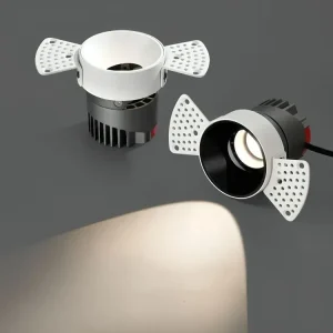 Recessed LED Downlight Adjustable Spotlight – 9W 12W 15W Ceiling Light Trimless COB Downlight