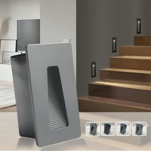 Modern Recessed LED Step Light – Minimalist Stair Wall Lighting for Indoor Outdoor Safety