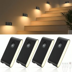 Motion Sensor LED Night Light – Rechargeable Magnetic Wall Lamp