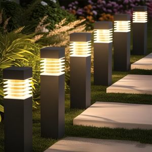 Solar LED Garden Bollard Light – Waterproof Outdoor Pathway Lamp
