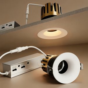 Modern LED Recessed Downlight, Adjustable CCT, Dimmable Ceiling Spotlight, CRI90+, Aluminum Housing