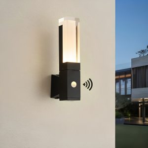 Outdoor LED Wall Light with Motion Sensor Waterproof Exterior Wall Sconce Up Down Lighting