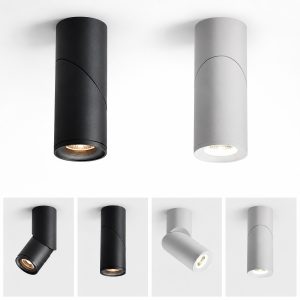 LED Ceiling Light Surface Mount COB Downlight Adjustable – 360° Rotation 90° Tilt CRI 95+ 10W–24W Black/White