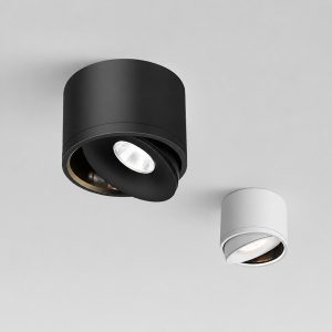 LED Ceiling Light Surface Mount Downlight Adjustable Spotlight 360° Rotating Directional Ceiling Lamp Black White