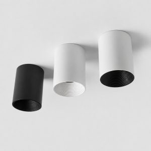 LED Ceiling Light Surface Mount Downlight Ceiling COB Spotlight – Anti-Glare Cylindrical Black/White