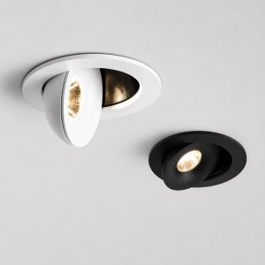 LED Recessed Ceiling Downlight Adjustable Spotlight – 360° Rotating Eyeball Fixture Optical Reflector