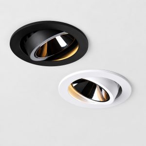 LED Recessed Lighting Adjustable Downlight Gimbal Spotlight Anti-Glare Tilting Design Fixture